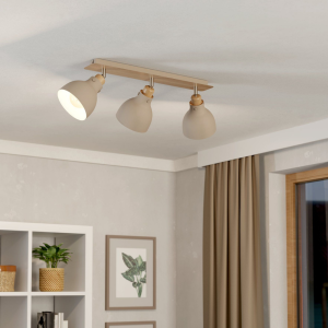 Reflektor 3-punktowy ARRECIFE metalowy piaskowy brązowy E27