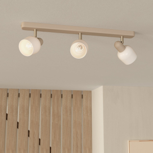 Reflektor 3-punktowy CORATO szkło metal biały piaskowy nikiel mat E14