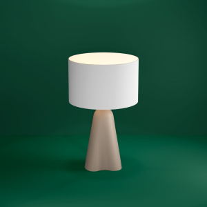 Lampa stołowa TOLLERIC tkanina ceramika piaskowy czarny E27