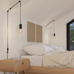 Lampa wisząca PINETINA metalowa czarny E27