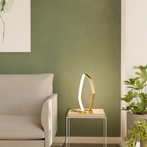 Lampa stołowa Led VALLEROSA 10,8W Biała ciepła 3000k mosiądz szczotkowany