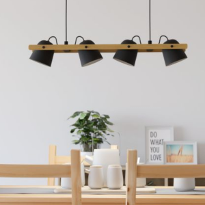 Lampa wisząca Led HORNWOOD-Z 4x 3,7W sterowana aplikacją pilotem i włącznikiem ściennym RGB+TW