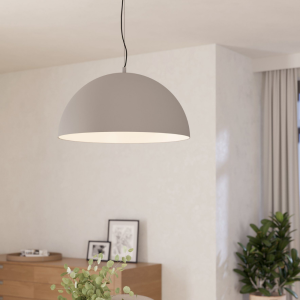 Lampa wisząca GAETANO 1 metalowa szary biały E27