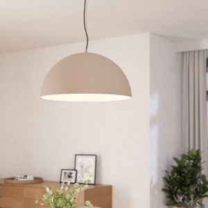 Lampa wisząca GAETANO 1 metalowa piaskowy kremowy E27