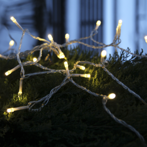 Lampki choinkowe LED 40 diod 4m białe ciepłe tranparentny