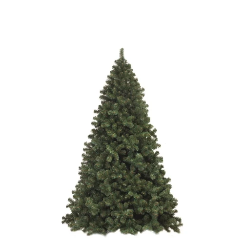 Sztuczna choinka Victoria V400 o klasycznym stożkowym kształcie, z gęstym zielonym igliwiem PVC, ustawiona na białym tle.