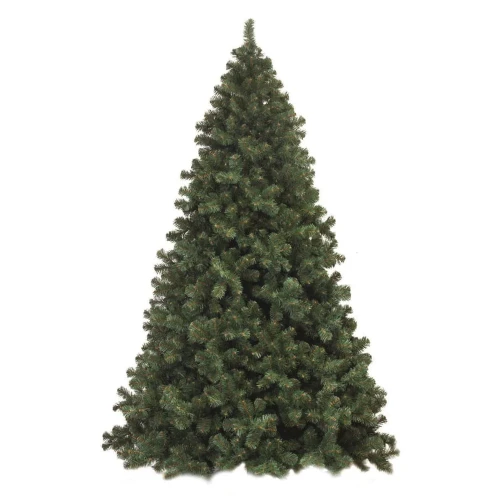 Sztuczna choinka Victoria V1000 o klasycznym stożkowym kształcie, z gęstym zielonym igliwiem PVC, ustawiona na białym tle.