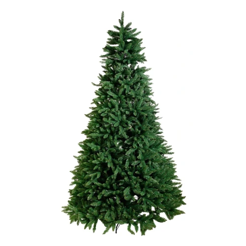 Choinka sztuczna Calgary na białym tle, o klasycznym stożkowym kształcie i gęstym, ciemnozielonym igliwiu z równomiernie rozłożonymi gałązkami.