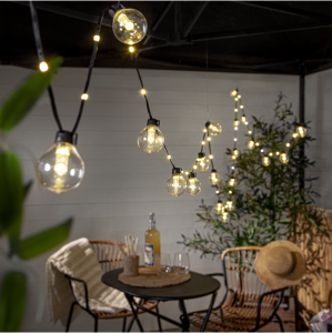 Girlanda ogrodowa 20 lampek LED BOLLA 8 trybów pracy