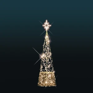 Choinka stożek aluminiowy LED 3D 4,8m wysokości AM-160042