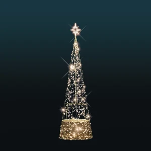 Choinka stożek aluminiowy LED 3D 6,8m wysokości AM-160043