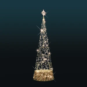 Choinka stożek aluminiowy LED 3D 8,8m wysokości AM-160044