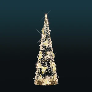 Choinka stożek aluminiowy LED Motyw Diamentów 3D 6m wysokości AM-160047