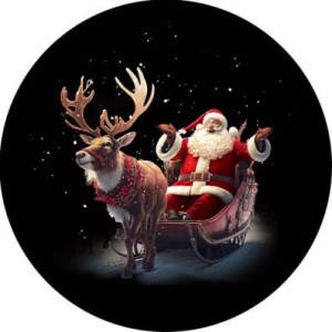 Gobos świąteczny Zaprzęg Świętego Mikołaj bez tła