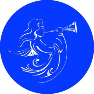 Gobos z motywem religijnym niebieskie tło