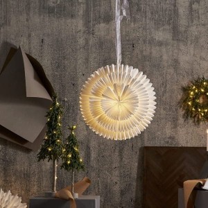 Gwiazda wisząca biała FROST 50cm