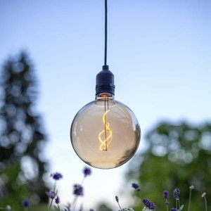 Dekoracja wisząca Żarówka LED BOWL bursztynowa na baterie