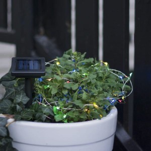 Łańcuch solarny ogrodowy LED Dew Drop Multikolor