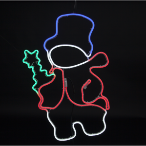 Dekoracja świąteczna Bałwanek 2D NEON LED 75cm wysokości