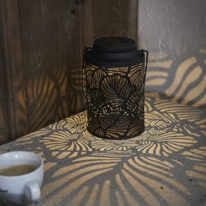 Lampion ogrodowy LED solarny LEAFY świetlny wzór liści