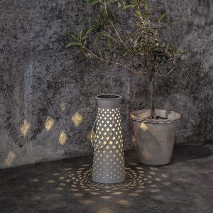 Lampion ogrodowy LED solarny ROMBY świetlny wzór