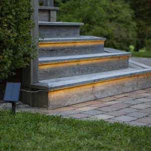 Taśma LED solarna ogrodowa 5 m biała ciepła