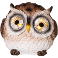 Figurka sowa solarna LED z realistycznym upierzeniem – podświetlane oczy tworzą wyjątkowy efekt dekoracyjny.