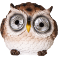 Figurka sowa solarna LED z dużymi reflektorowymi oczami – realistyczna dekoracja zasilana energią słoneczną.