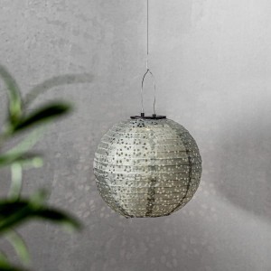 Lampion solarny ogrodowy LED wiszący FESTA zielony