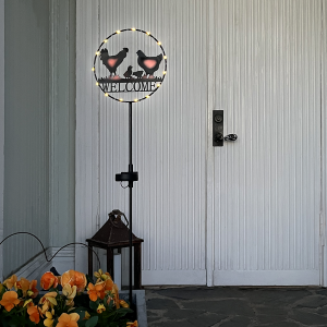 Dekoracja solarna ogrodowa LED wbijana WELCOME