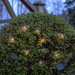 Łańcuch solarny ogrodowy 8 metalowych owadów LED WINGS