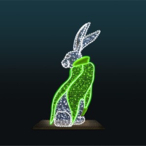 Iluminacja świąteczna wolnostojąca LED Królik 2D AM-144341
