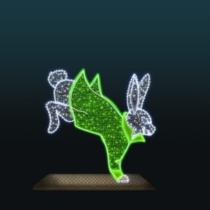 Iluminacja świąteczna wolnostojąca LED Królik 2D AM-144338