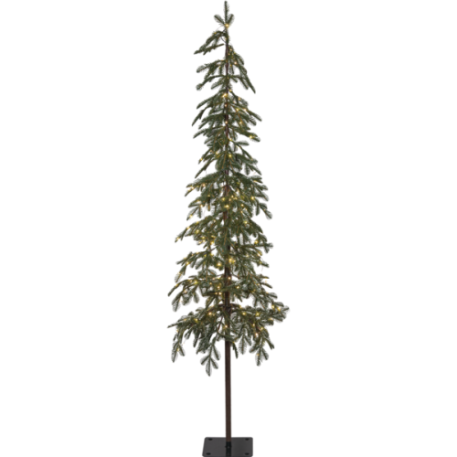 Stojak choinki POP-UP w formie czarnego krzyżaka z długim, pionowym słupkiem, na którym rozkłada się dekoracja.