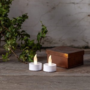 Zestaw 2x świeca LED Tealight PAULO biała 4,5cm na baterie