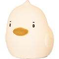 Lampka nocna LED w kształcie kaczki, emituje ciepłe, miękkie światło, idealna do wieczornego wyciszenia i przytulnej atmosfery.