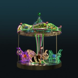 Dekoracja iluminacja wolnostojąca LED Karuzela 3D 4,25m wysokości AM-149089