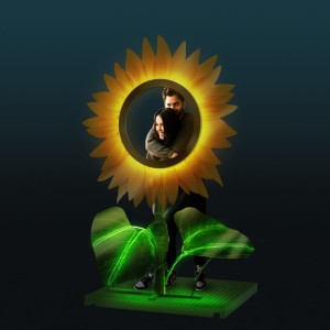 Iluminacja wolnostojąca LED Fotopunkt Słonecznik 3D 2,3m wysokości AM-150275