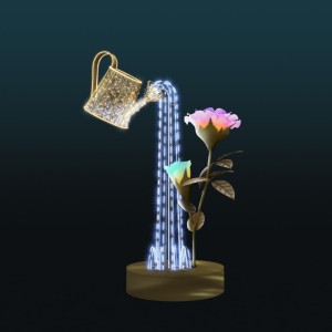 Iluminacja wolnostojąca LED Róża z Konewką 3D 4,8m wysokości AM-151030