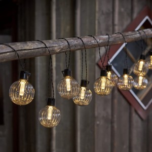 Girlanda ogrodowa 10 lampek ryflowanych LED ARCHY