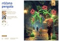 Pergola różana LED dekoracyjny fotopunkt z podświetlaną konstrukcją i motywem czerwonych róż, instalacja parkowa do zdjęć ustawiona w przestrzeni miejskiej, przyciągająca uwagę intensywnym światłem i romantyczną formą kompozycji. ID 149091.