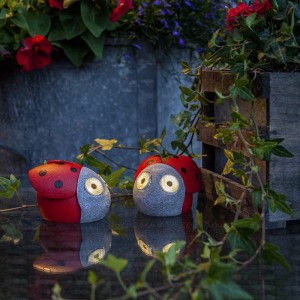 Biedronka solarna dekoracja LED stojąca