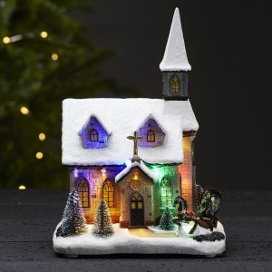 Scenka świąteczna kościółek Led CHAPEL