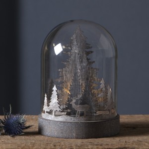 Scenka świąteczna szklana kopuła Led KUPOL