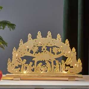 Scenka świąteczna drewniana szopka Led HILDEN