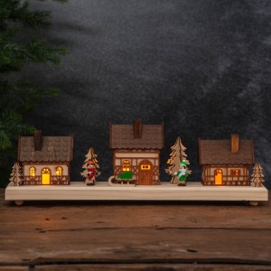 Scenka świąteczna drewniana wioska Led REGENSBURG