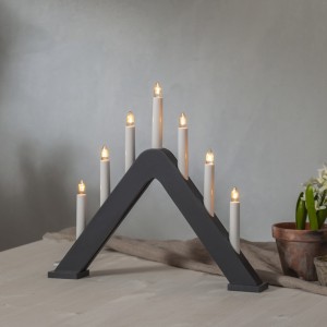 Świecznik adwentowy drewniany grafitowy JARVE