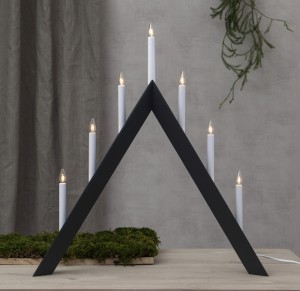 Świecznik adwentowy drewniany grafitowy ARROW