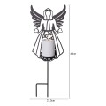 Wymiary świecznika nagrobnego anioł ze świecą LED – wysokość 48 cm, szerokość 21,5 cm.