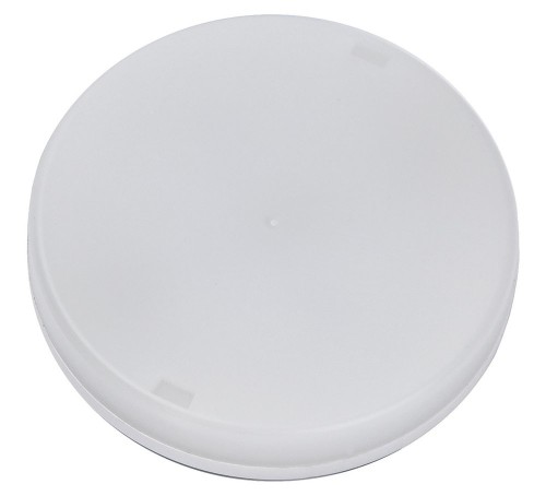 Okrągła oprawa LED GX53 z białą, matową powierzchnią, widok z góry.